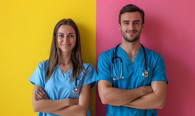 Eine Gruppe von medizinischem Personal in Uniform