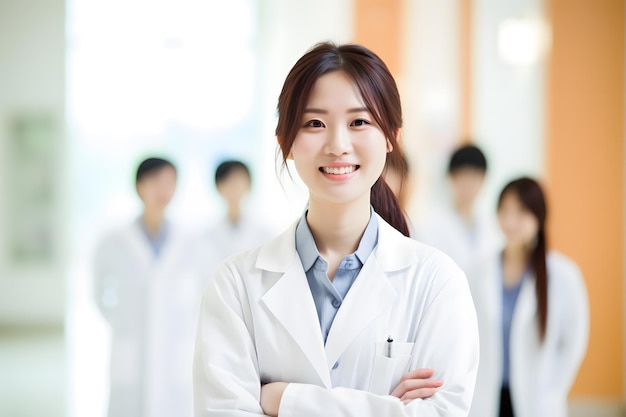 Eine Gruppe von medizinischen Mitarbeitern lächelt.