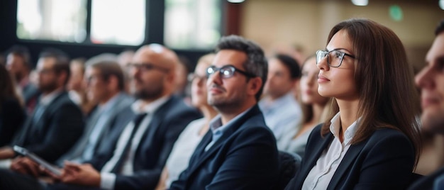 eine Gruppe von Menschen in einem Konferenzraum, von denen einer viele Fragen über das Unternehmen hat