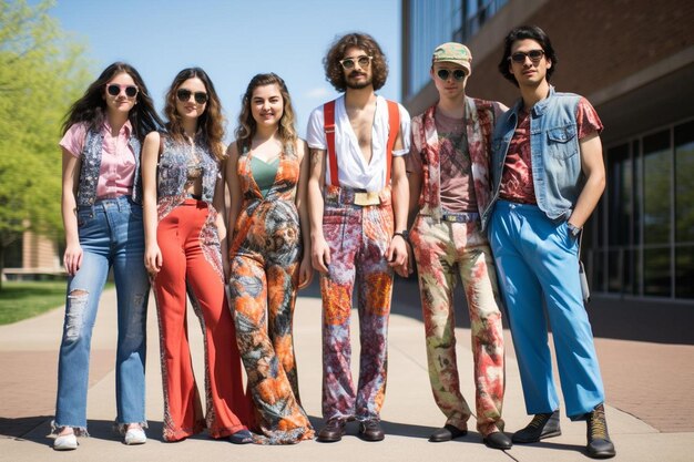 Eine Gruppe von Menschen mit Sonnenbrille und einem T-Shirt, auf dem „das Wort“ steht.