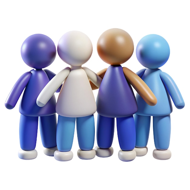 eine Gruppe von Menschen, von denen einer eine Gruppe von Personen hält