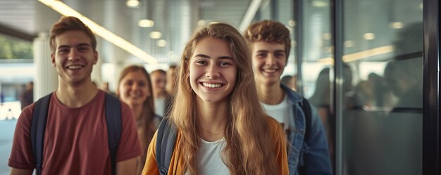 Eine Gruppe von Studenten oder jungen Angestellten