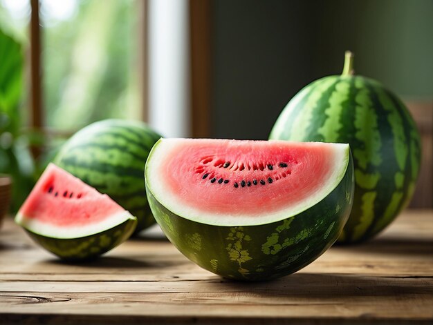 eine Gruppe von Wassermelonen mit dem Wort Wassermelone darauf