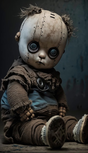 Eine gruselige Puppe aus dem Film The Nightmare Before Christmas