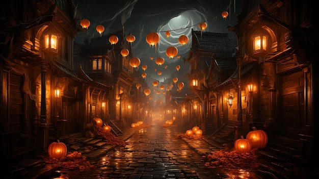 Eine gruselige und atmosphärische Halloween-Illustration