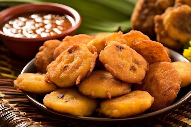 Eine gute Portion gebratenes Essen, brasilianischer Snack