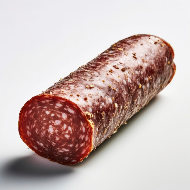 Eine halbierte Salami