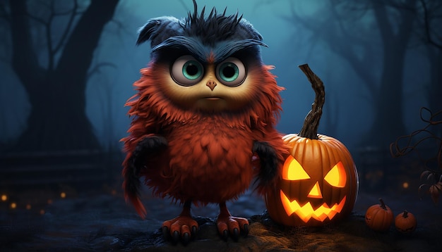 Eine Halloween-Figur als Pixar-Figur Episches Detail Kinematografisch