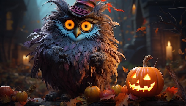 Eine Halloween-Figur als Pixar-Figur Episches Detail Kinematografisch