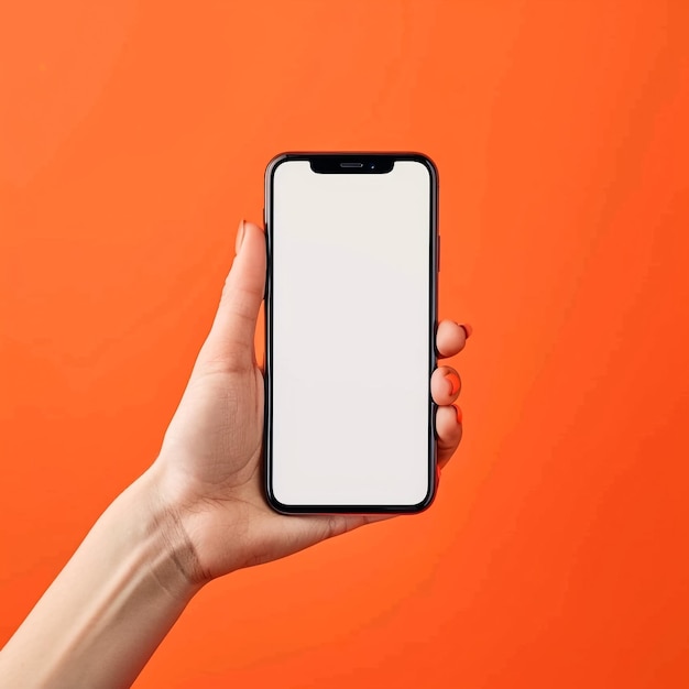 eine Hand, die ein Telefon hält, das einen weißen Bildschirm hat, auf dem das Wort "Quotation" steht