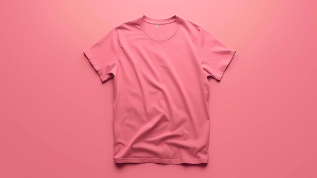Eine hochwertige Darstellung eines leeren rosa T-Shirts, perfekt für die Präsentation Ihrer Designs