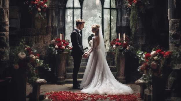 Eine Hochzeit im Gothic-Stil