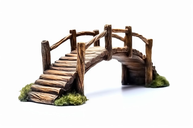Eine Holzbrücke, die ein Freund gebaut hat