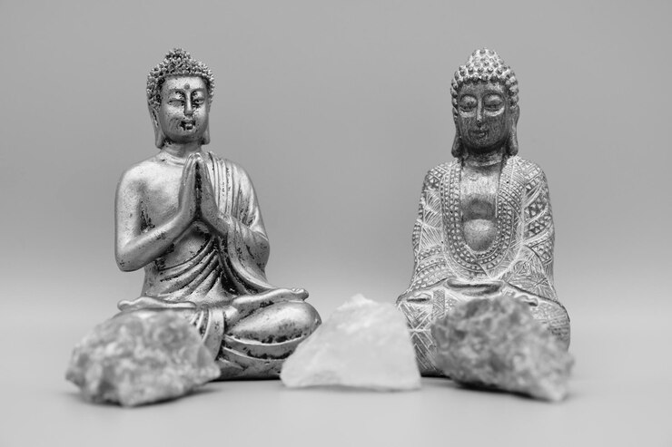 Foto eine horizontale aufnahme von buddha
