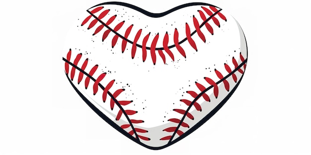 Foto eine illustration der liebe zum baseballsport