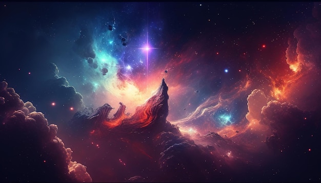 Eine Illustration der unendlichen Universumssterne und kosmischen Wunder der Galaxien im Weltraum, die Ehrfurcht erwecken
