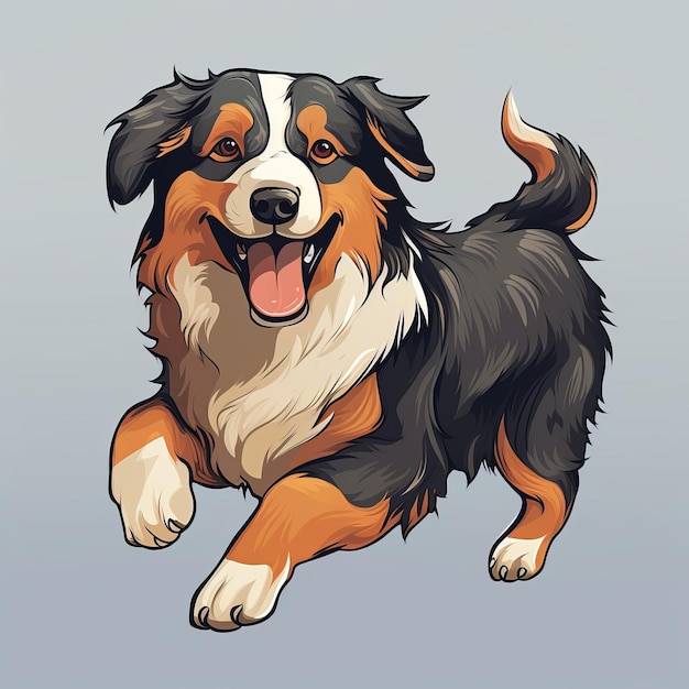 eine Illustration eines Berner Sennenhundes