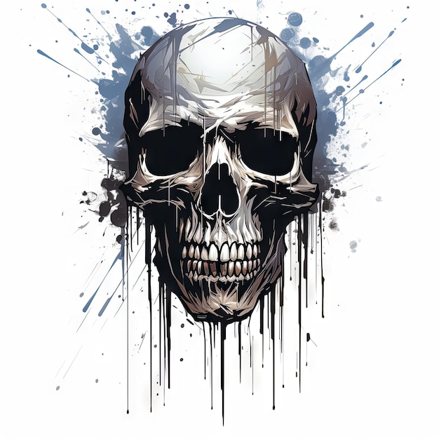 Eine Illustration eines Totenkopf-Kunstdesigns