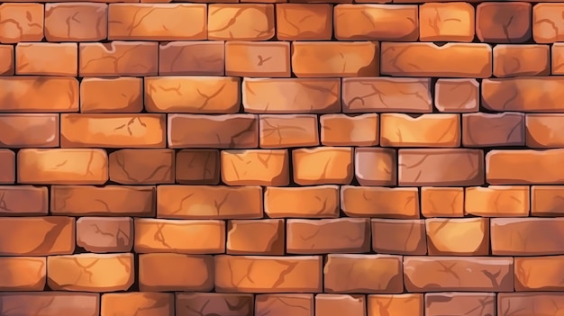 Eine illustrierte Darstellung brauner Ziegelwände, die der visuellen Darstellung von Generative Ai ein rustikales und strukturiertes Element verleiht