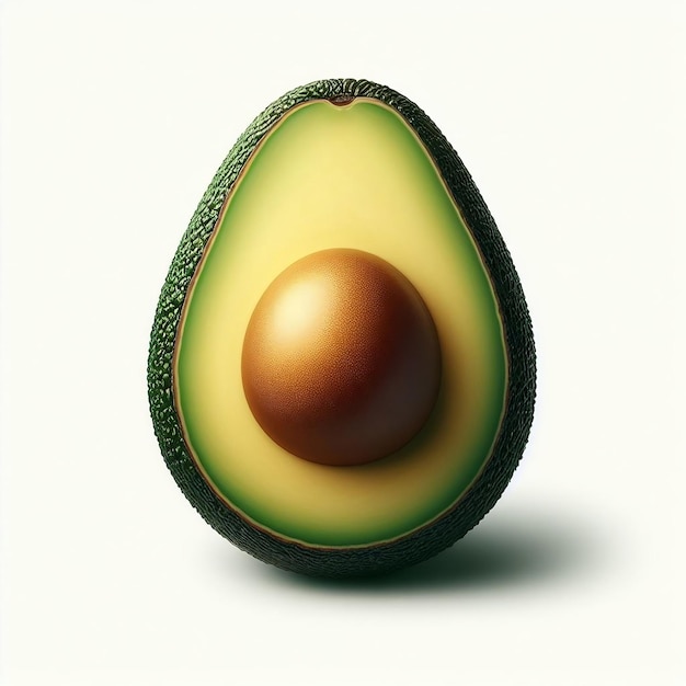 Eine in zwei Teile geschnittene Avocado