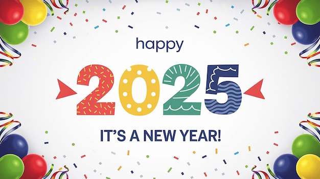 eine Karte mit einem glücklichen Neujahr darauf