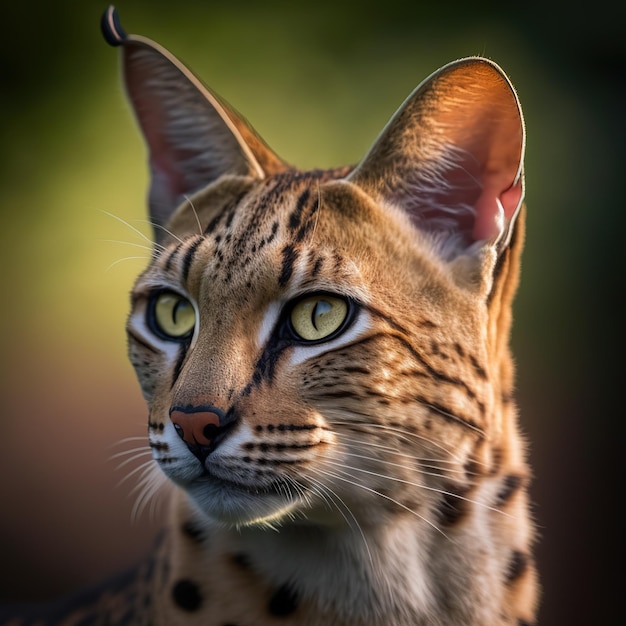 Eine Katze mit gelben Augen schaut in die Kamera.