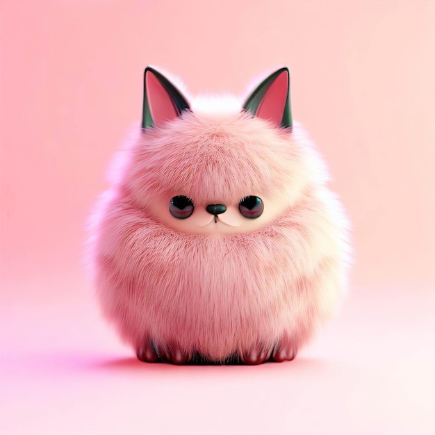 Eine Katze mit rosa Hintergrund und dem Wort Katze darauf