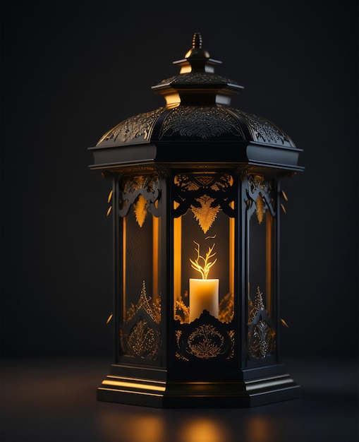 Eine Kerze in einem dunklen Raum mit eingeschaltetem Licht