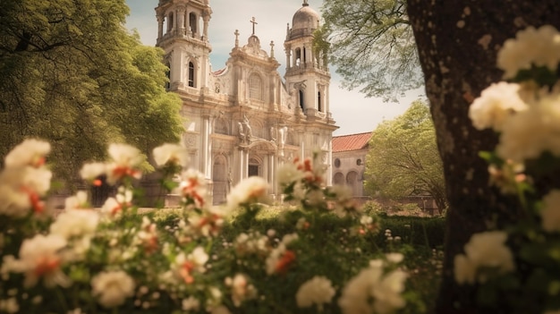 Eine Kirche in der Stadt Sao Miguel