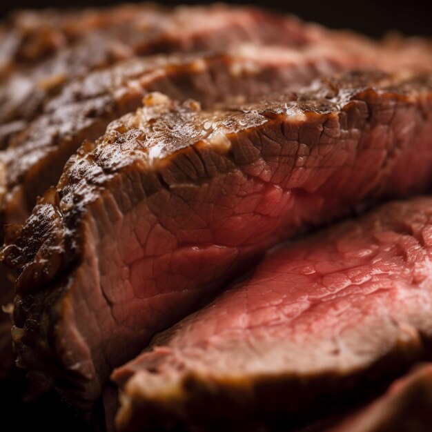 Foto eine köstliche gekochte steak.