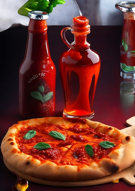 Eine köstliche Pizza mit fantasievoller kreativer generativer KI