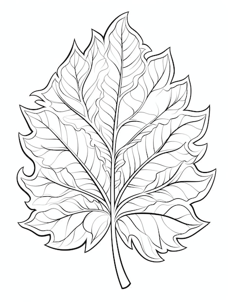 Foto eine komplizierte herbstblatt mandala magische herbst herbst malbuchseite in schwarz-weiß für und