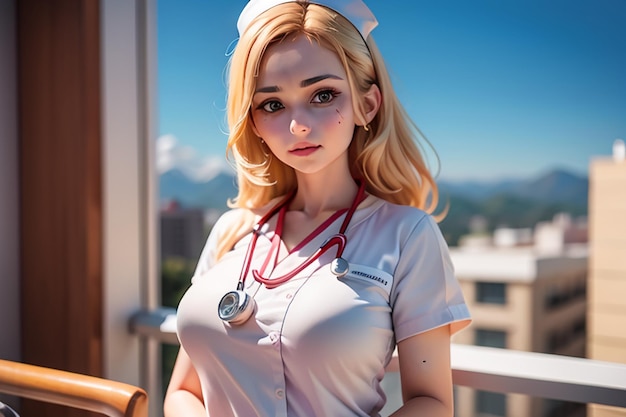 Eine Krankenschwester aus dem Anime