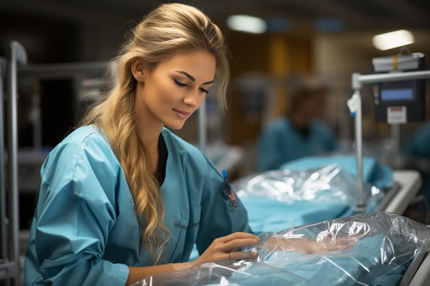 eine Krankenschwester im Krankenhaus