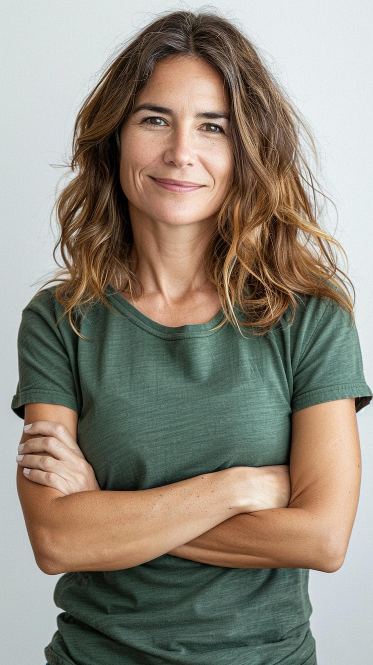 Foto eine lächelnde frau