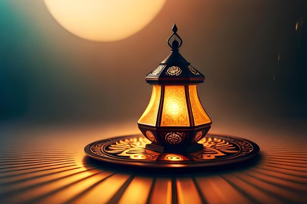 Eine Lampe mit dem Wort Ramadan darauf