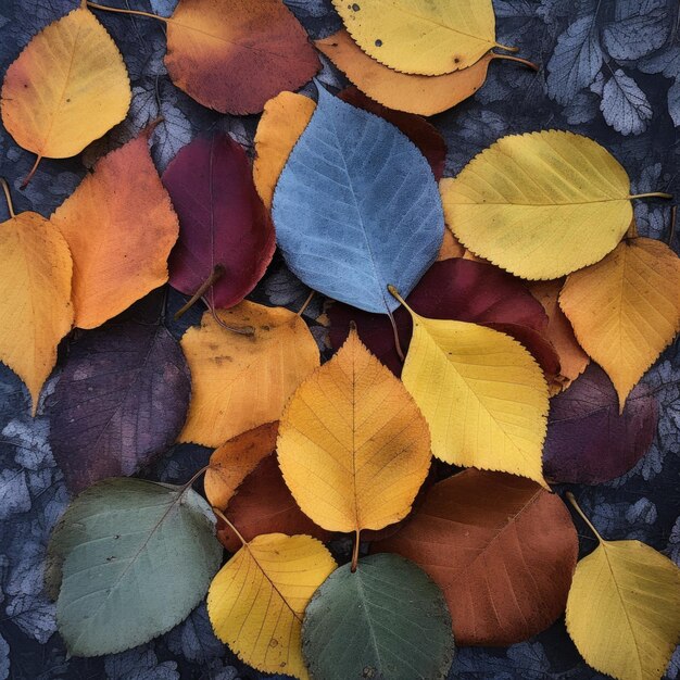 eine lebendige Collage von Herbstfarben