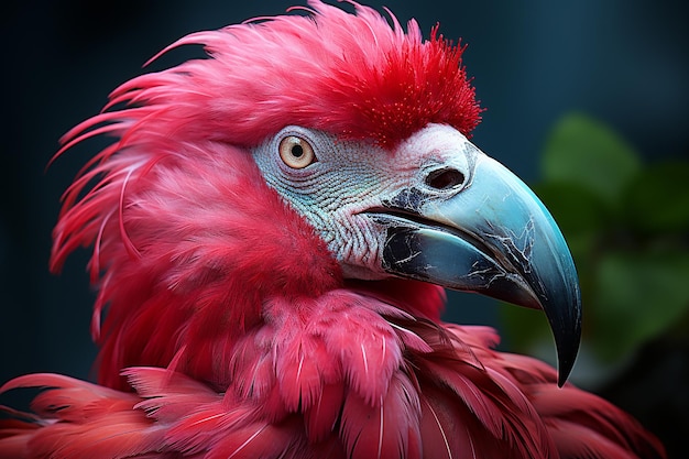 eine lebendige und farbenfrohe Darstellung eines Flamingos, die von der KI generiert wurde