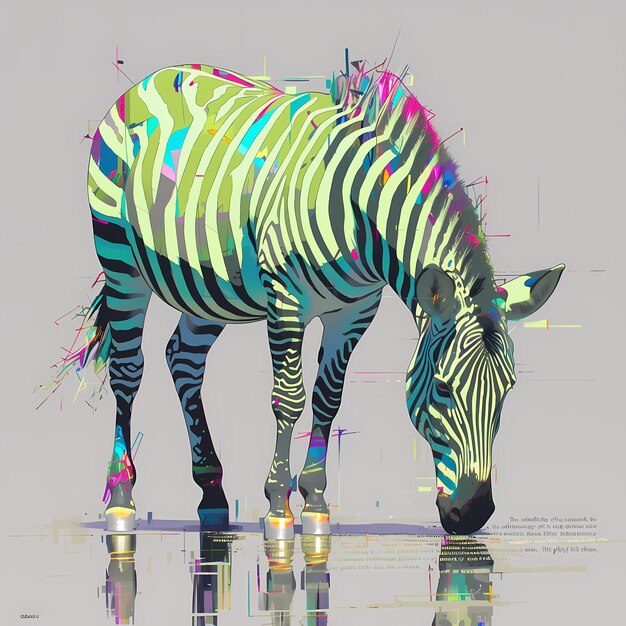 Eine lebendige Zebra-Illustration