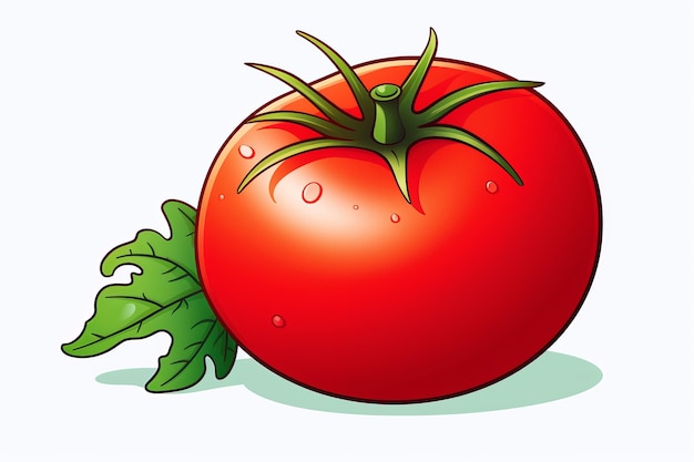 Eine lebhafte Clipart-Tomate in AR 32, die Ihren Entwürfen eine Farbe hinzufügt