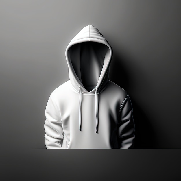 Eine leere Hoodie-Mockup-Vorlage. Generative KI