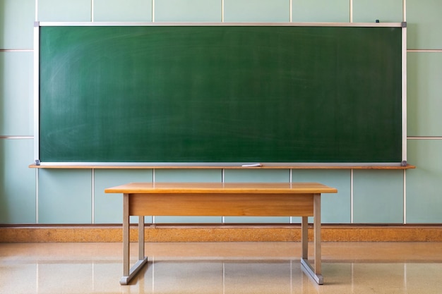 eine leere Tafel oder ein Whiteboard in einem Klassenzimmer