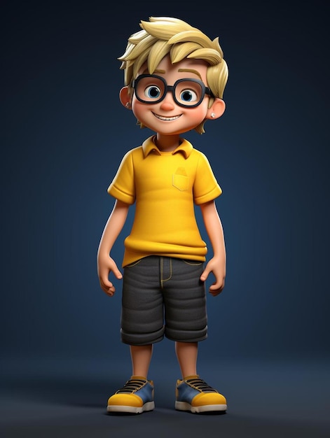 Foto eine legofigur eines jungen mit brille