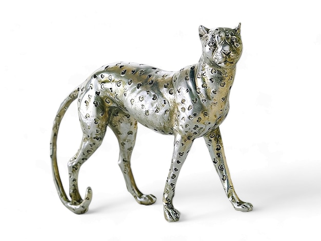 Eine Leopardenfigur aus Silber