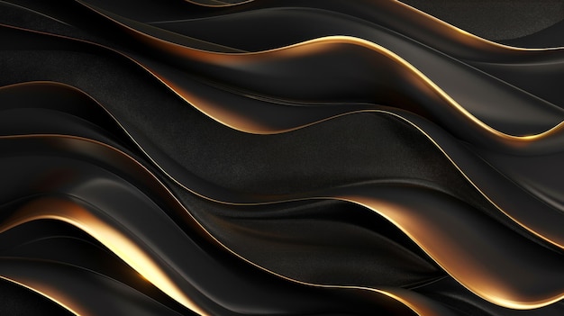 eine luxuriöse metallische Flüssigkeit mit schwarzem und goldenem Hintergrund