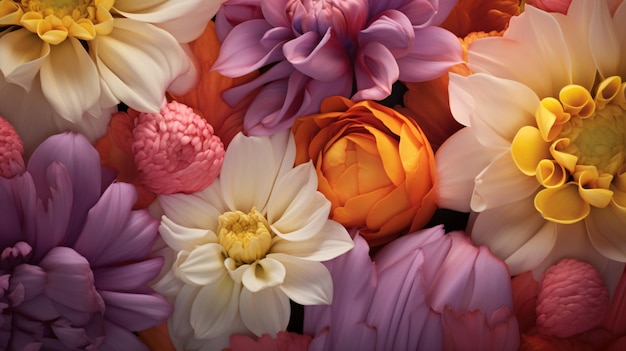 Eine Makrofotografie zeigt die lebendigen Farben und exquisiten Details der neu geblümten Blumen und gibt einen erstaunlichen Einblick in die Pracht der Natur
