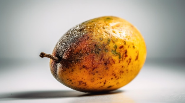 Eine Mango auf weißem Hintergrund