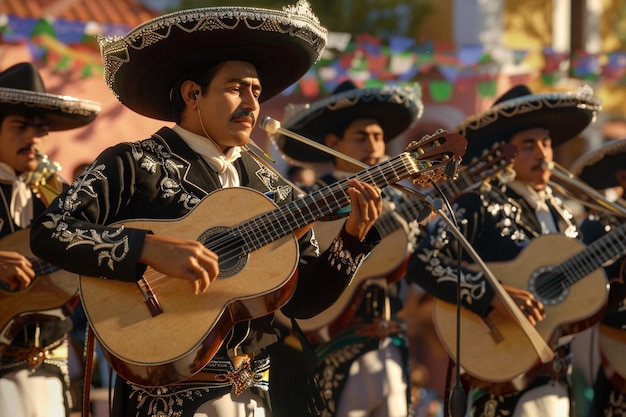 Eine Mariachi-Band tritt bei einer Cinco de Mayo-Veranstaltung auf