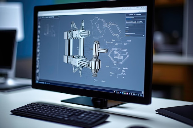 eine Maschinenbau-Design-Software auf einem Computerbildschirm