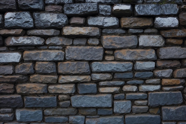 Eine Mauer aus Steinen und Steinen